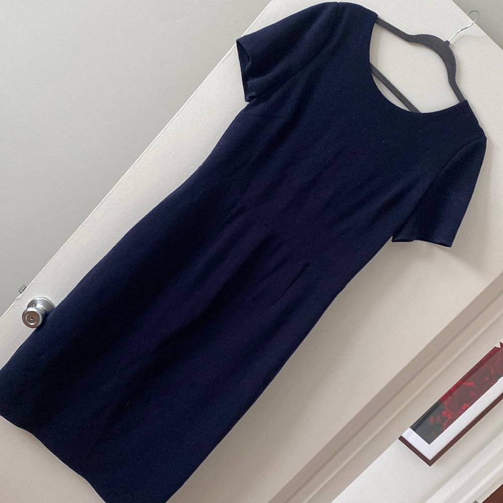 Boden navy blue shift dress. Size 14.